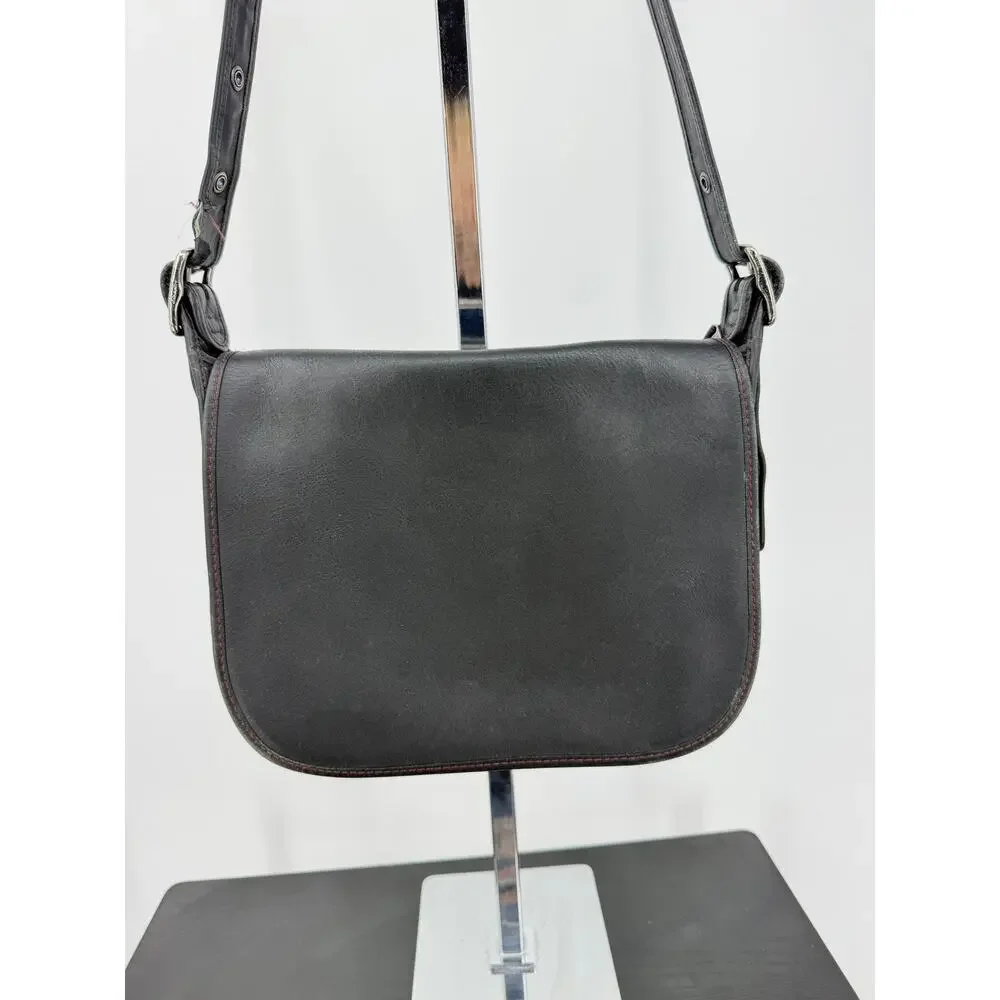 Coach 75th Anniversary Saddle Crossbody Bag Black Leather Limited Edition Flap